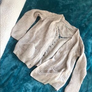 Cream knit cardigan Kimchi Blue